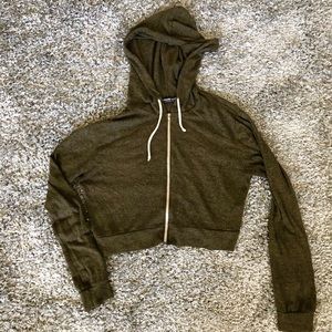 Olive Crop Hoodie
